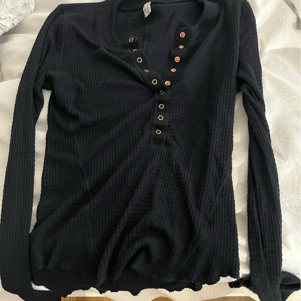 COPY - Free people one of the girls Henley shirt
